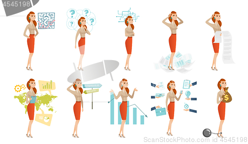 Image of Vector set of illustrations with business people.