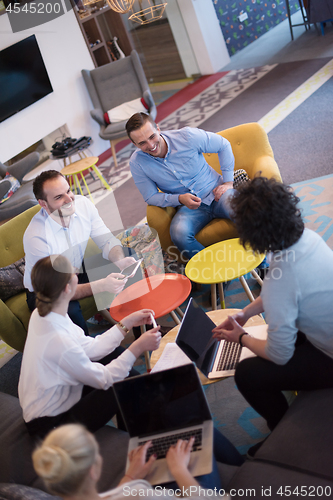 Image of Startup Business Team At A Meeting at modern office building