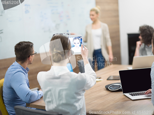 Image of Startup Business Team At A Meeting at modern office building