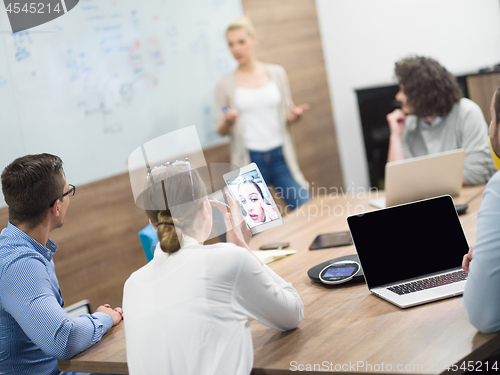 Image of Startup Business Team At A Meeting at modern office building