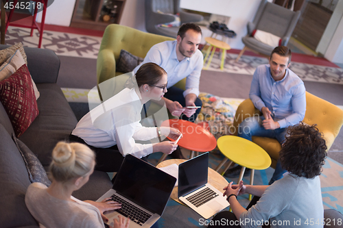 Image of Startup Business Team At A Meeting at modern office building