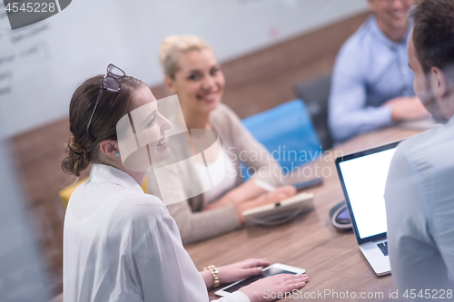 Image of Startup Business Team At A Meeting at modern office building