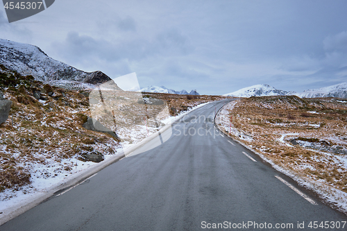 Image of Road in Norway in winter