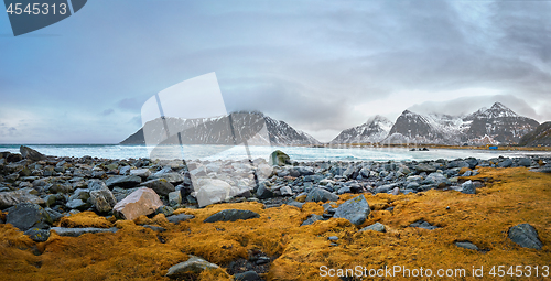 Image of Rocky coast of fjord in Norway