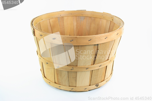 Image of Wooden bushel. 