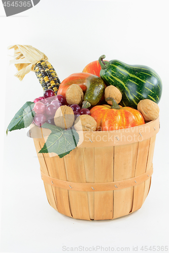 Image of Symbols of Fall and Thanksgiving Day - vertical orientation. 