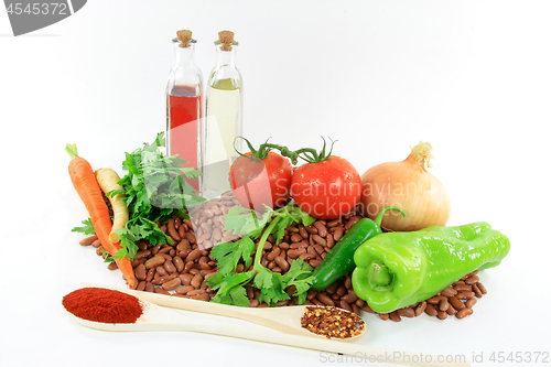 Image of Cooking beans stew. 