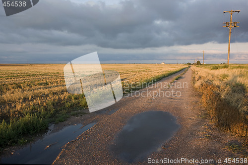 Image of farm road in north eastern Colorado after rain storm