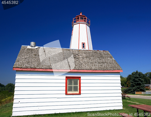 Image of Service building and Lighting house. 