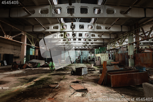 Image of Damaged Roof in Jupiter Factory, Chernobyl Exclusion Zone 2019