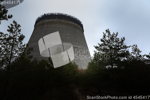 Image of Cooling Tower of Reactor Number 5 In at Chernobyl Nuclear Power Plant, 2019