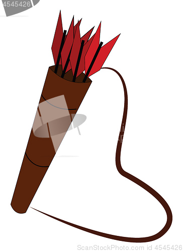 Image of Arrows in a holder, vector color illustration.