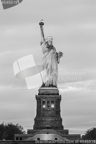 Image of Statue of Liberty at dusk, New York City, USA