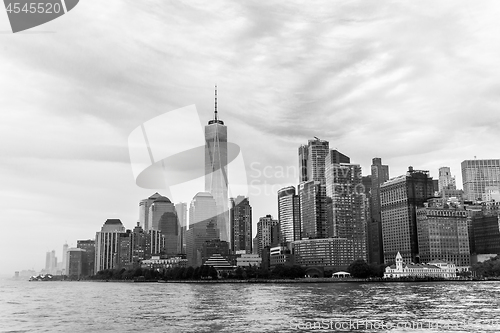 Image of Panoramic view of Lower Manhattan, New York City, USA