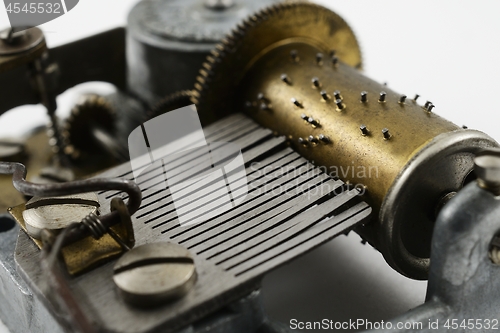 Image of vintage music box mechanism