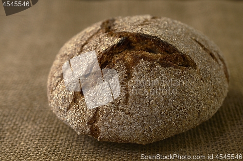 Image of traditional finnish rye bread on burlap