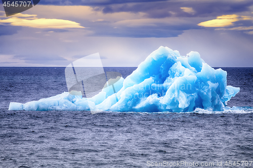 Image of Arctic iceberg ice stock area Novaya Zemlya.