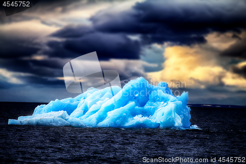 Image of Arctic iceberg ice stock area Novaya Zemlya.