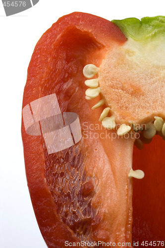 Image of sweet red pepper abstract