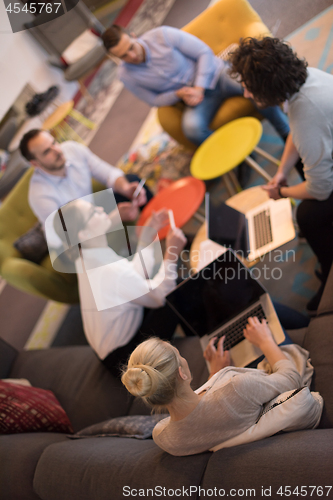 Image of Startup Business Team At A Meeting at modern office building