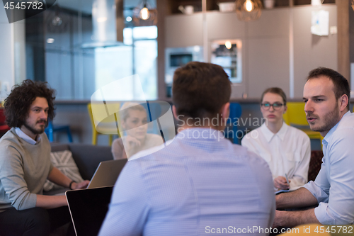 Image of Startup Business Team At A Meeting at modern office building