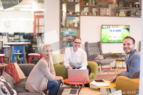 Image of Startup Business Team At A Meeting at modern office building