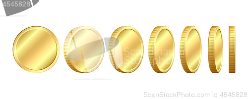 Image of Set of coins in different positions