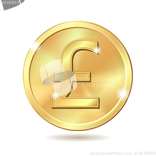 Image of golden coin with pound sterling sign