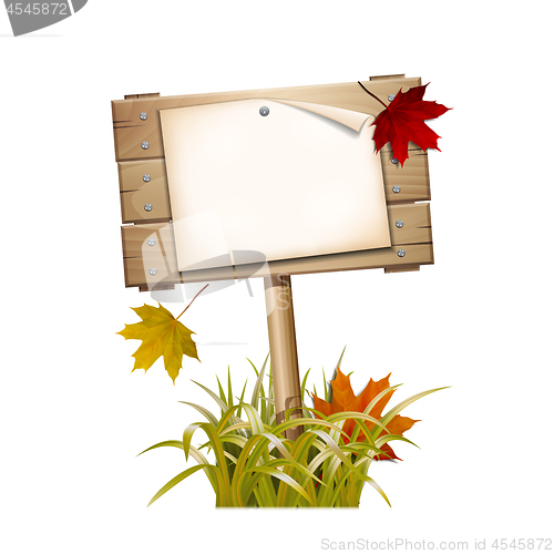 Image of Autumn wooden sign