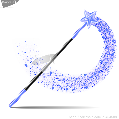 Image of Magic Wand with blue sta and sparkle trail