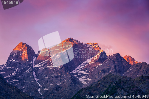 Image of Sunset in Himalayas