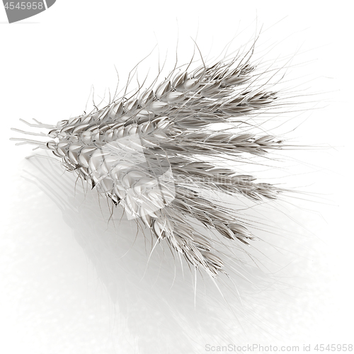 Image of Metall spikelet. 3d render