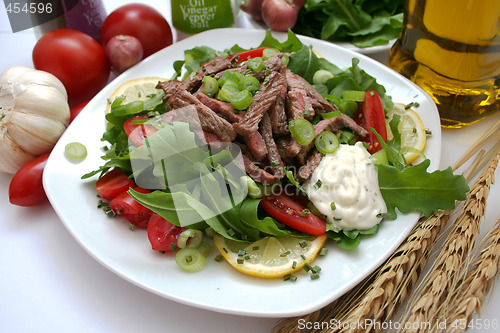 Image of salad with beef