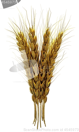 Image of Golden spikelet. 3d render