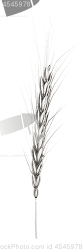 Image of Metall spikelet. 3d render