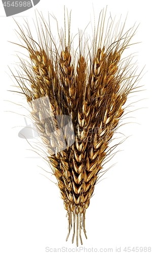 Image of Golden spikelet. 3d render