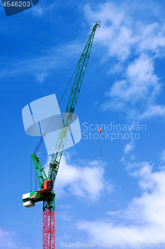 Image of Colorful Construction Crane