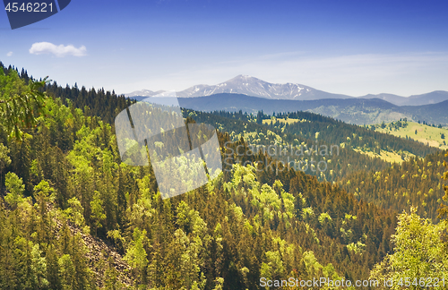 Image of Mountains on a  summer day