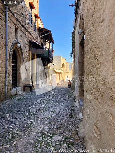 Image of Historical street of old town Rhodes