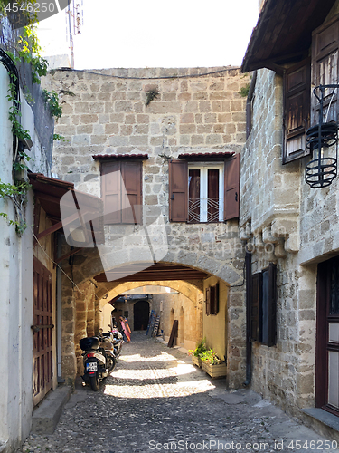 Image of Historical street of old town Rhodes