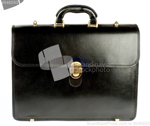 Image of Black Leather Briefcase
