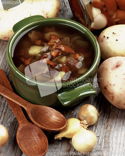 Image of Soup with Chanterelle Mushrooms