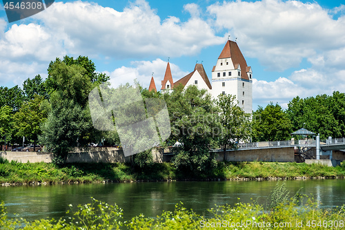 Image of Image of bank of Danube with castle in Ingolstadt