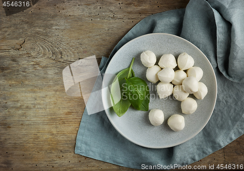 Image of plate of mozzarella cheese balls