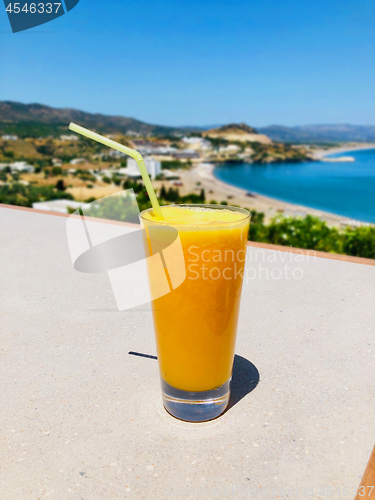 Image of glass of fresh orange juice