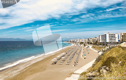 Image of Beautiful view of Aegean sea coastline 