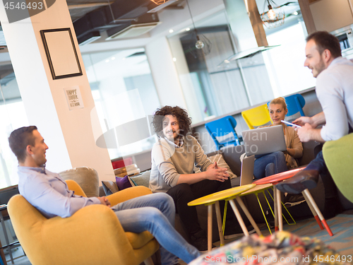 Image of Startup Business Team At A Meeting at modern office building