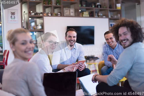 Image of Startup Business Team At A Meeting at modern office building
