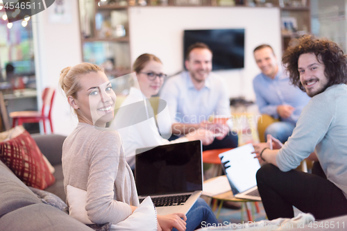Image of Startup Business Team At A Meeting at modern office building