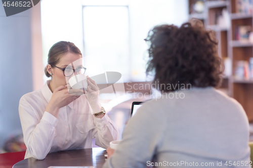 Image of startup Business team Working With laptop in creative office